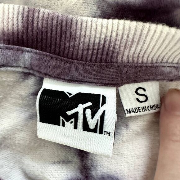 Y2K MTV Tie Dye Sweatshirt Small | 1981 Retro Vintage Look | Viacom 2021 - Picture 7 of 8